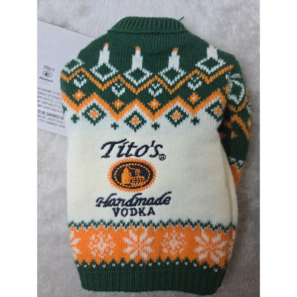 NWT Tito’s Handmade Vodka Ugly Holiday Bottle Sweater Ornament 2025 Limited...